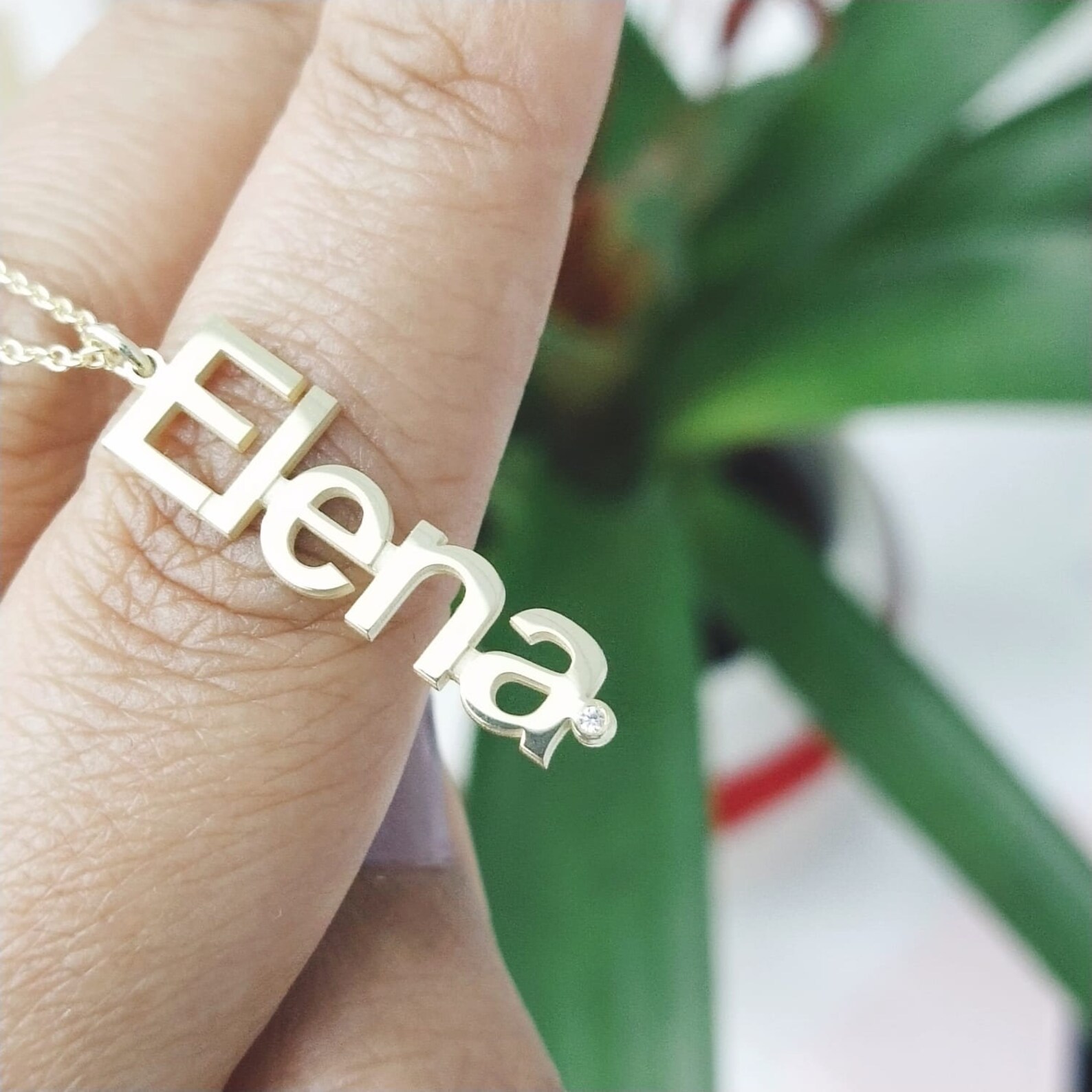 Elena Name Necklace Etsy