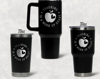 Personalized Teacher Tumbler: Stainless Steel Teacher Appreciation Gift