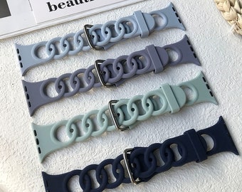 Loop Style band for Apple Watch | Sport Silicone 38mm 40mm 41mm 42mm 44mm 45mm Series 1 - 9