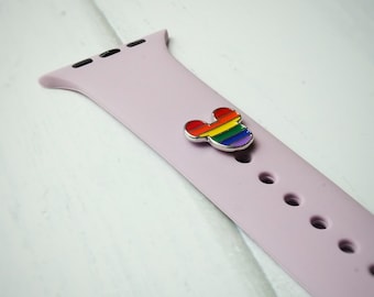Rainbow Mouse Apple Watch Band Charm