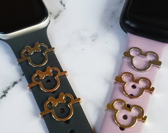 Mouse Face Charm, Apple Watch Band Charm, Watch Band Stud, Apple Watch Jewelry, Watch Charms, Gift for Her