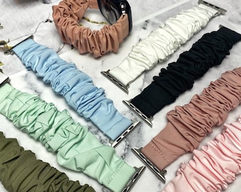 Scrunchie Apple Uhrenarmband: Wasserabweisende Stoffschlaufe