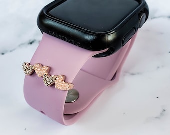 Heart Charm, Apple Watch Band Charm, Watch Band Stud, Apple Watch Jewelry, Watch Charms, Gift for Her