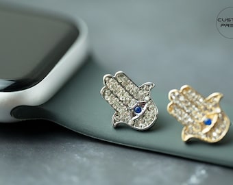 Hamsa Charm, Apple Watch Charm, Watch Band Stud, Watch Band Charm, Gift for Him, Gift for Her
