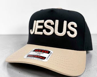 JESUS Embroidered Snapback Hat | Christian Hat | Faith-Based Streetwear