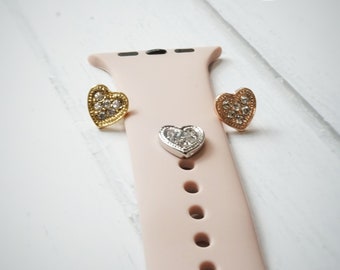 Heart Charm | Apple Watch Band Charm | Watch Band Stud | Gift for Him | Gift for Her