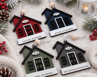 First Christmas in Our New Home Ornament - Personalized New Home Christmas Ornament - First Home Gift - Realtor Closing Gift