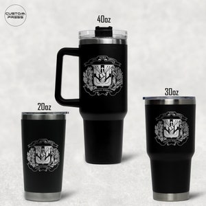 Republica Dominicana Tumbler, Engraved Tumbler, 20, 30 or 40 oz Tumbler, Bandera Dominicana, Escudo Dominicano