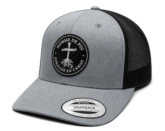 Casquette Trucker Homme de Foi : Casquette Snapback Chrétienne – Enraciné en Christ