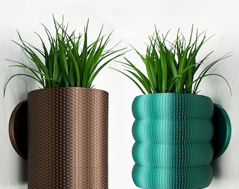 Wall Planter with Hidden Drip Tray, The Basket Weave, Hanging Plant Pot