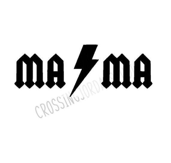 AC DC Mama T-Shirt Vinyl-Design-Muster Download SVG Instant - Etsy