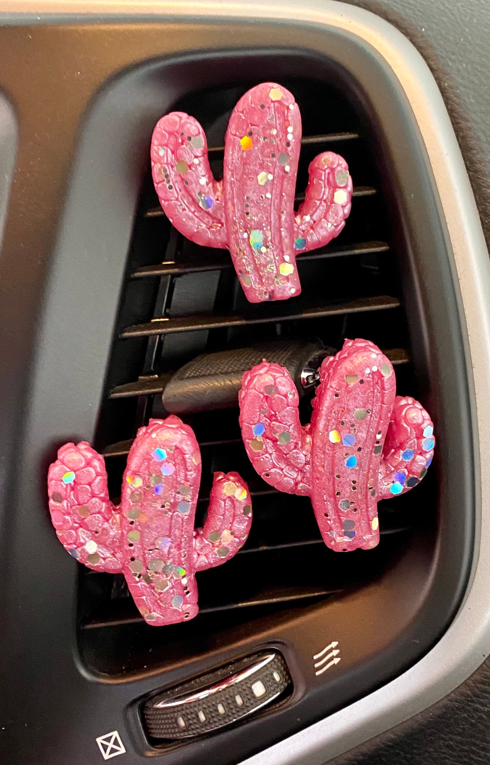 Glitter cactus vent clip car fresheners car freshies Etsy