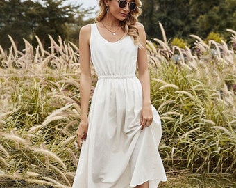 white spring dress