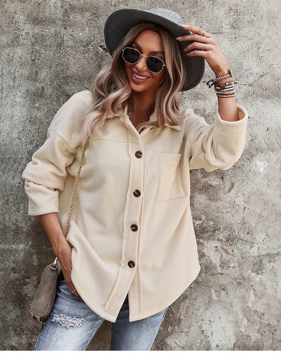 long fleece shacket