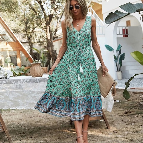 bohemian summer dresses for women