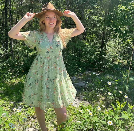 Bohemian Floral Print Mini Dress for Women Summer Floral Dress Casual Day Beach Dress Summer Dress for Women Casual Chic Bohemian Style
