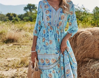 boho style midi dresses