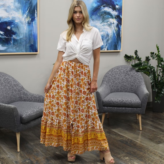 Floral maxi skirts online online