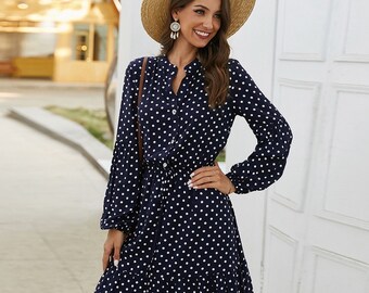 Blue Spotted Dress