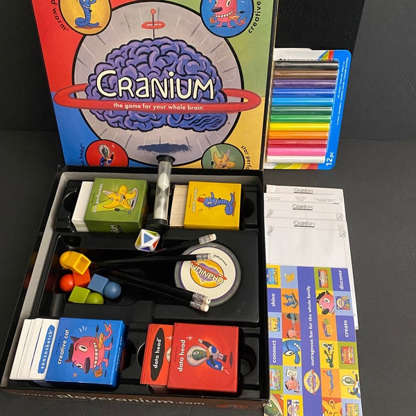 Vintage Game CRANIUM - Team Play, “ The Game for Your Whole Brain” for 16 Yrs. and Up. Like New Game!