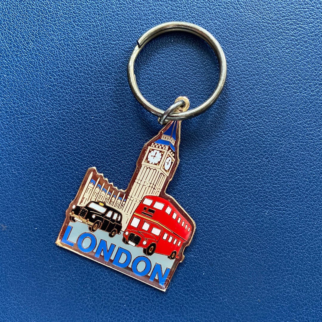 Vintage Lambert of London Souvenir Key Chain-featuring Big Ben & Red ...