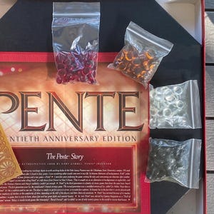 PENTE Twentieth Anniversary : Strategy Board Game, 1998 Edition by Decipher Complete Set