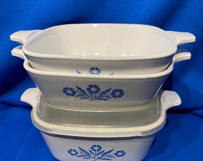 Vintage Corningware Set of 3 Petite Baking Dishes, 2 Sizes, Classic