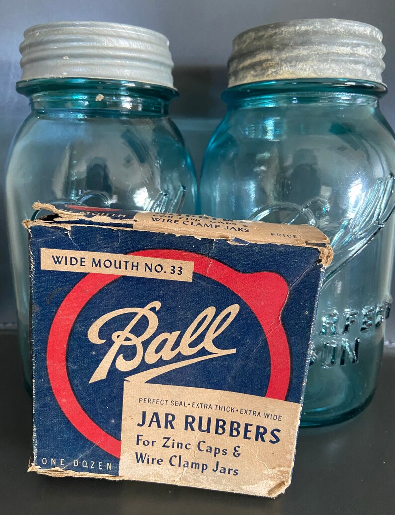 Ball Jar Vintage Box of Rubber Seals All 12 Seals Etsy
