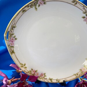 Antique Morimura Hand Painted Nippon Cake Plate: 10.5