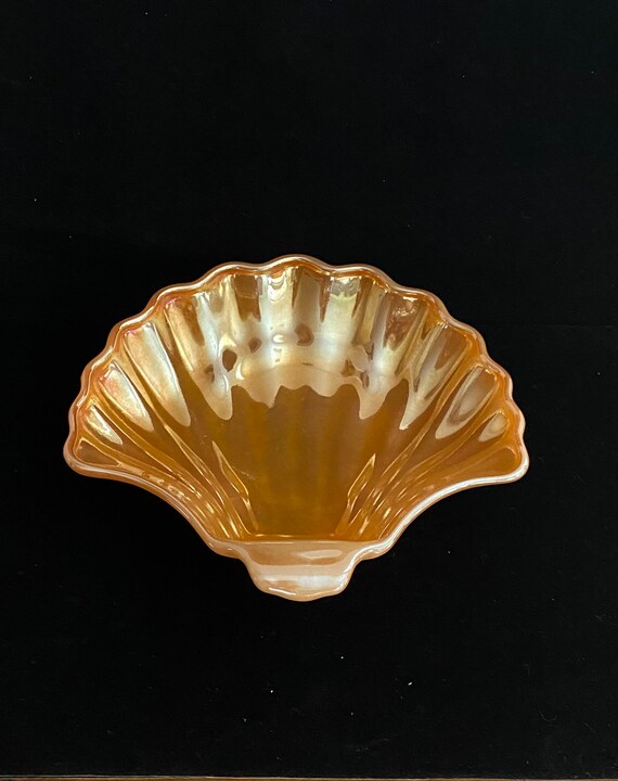 Peach Lusterware Clamshell Dish/ Bowl. Exceptional Condition Etsy