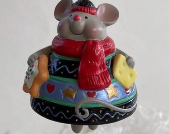 Hallmark Keepsake Ornament- The Christmas Belle : Porcelain Mrs. Mouse Year 2000
