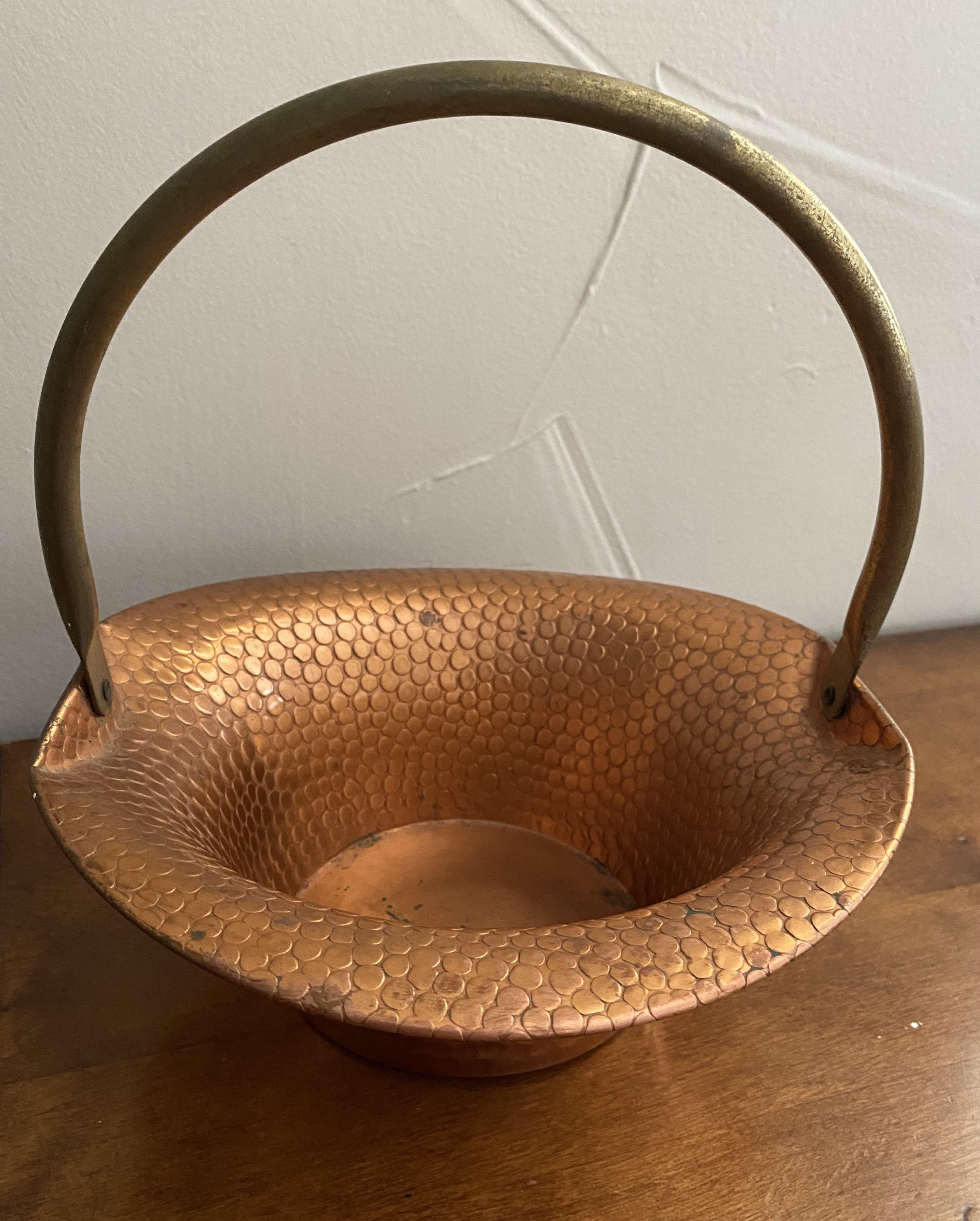 Copper Craft Guild Cozy Hammered Copper Basket Vintage Home Etsy