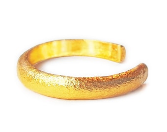 Custom Solid 24k 9999 Gold 122g Wide 10.2mm Hammered Ancient Rome Bracelet Durable Cuff Thick 3.5mm Not Hollow Women Men