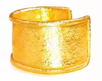 Custom Solid 24k 9999 Gold 175g Width 40mm Hammered Ancient Rome Bracelet Durable Cuff Thickness 3mm Women Men Can Be 22k