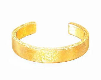 Custom Solid 24k 9999 Gold 116g, Width 10.2mm Hammered Ancient Rome Bracelet Durable Cuff Thick 3mm Not Hollow Women Men Can Be 22k