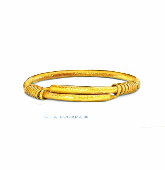 18k Solid Yellow Gold Handmade Link Men's chain/Bracelet 8.5