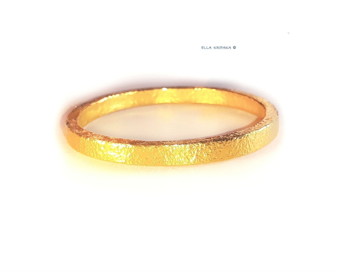 Custom Solid 24k 9999 Gold 87g, Width 6.5mm Hammered Ancient Rome