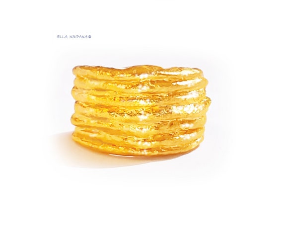Custom Solid 22k 92.5 Gold 10g Wide 16mm Hammered Organic Uneven