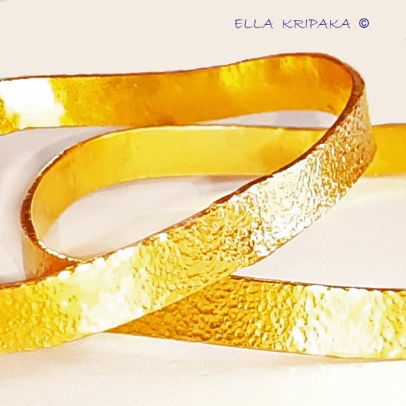 22K Real Dubai Gold 916 Women's 6''/7” long Bangle Bracelet 7.5mm 10.3g (1  pc) | eBay