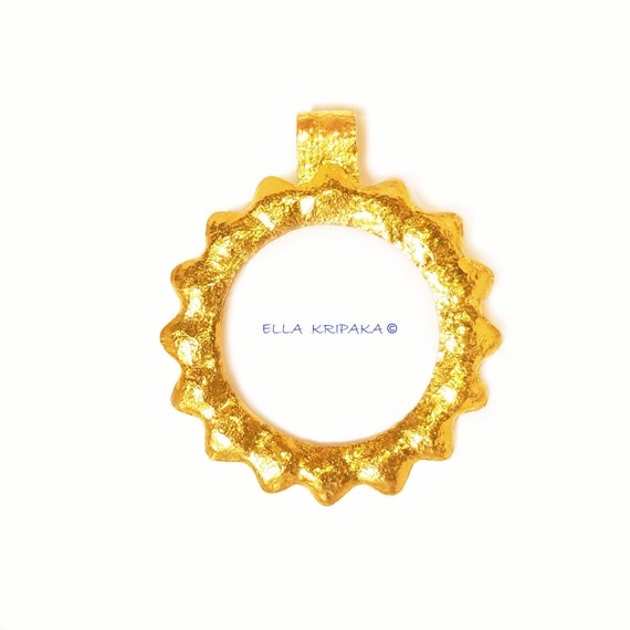 Buy Custom Solid 24k 9999 Gold 7g and 23g 35mm and 56mm Hammered