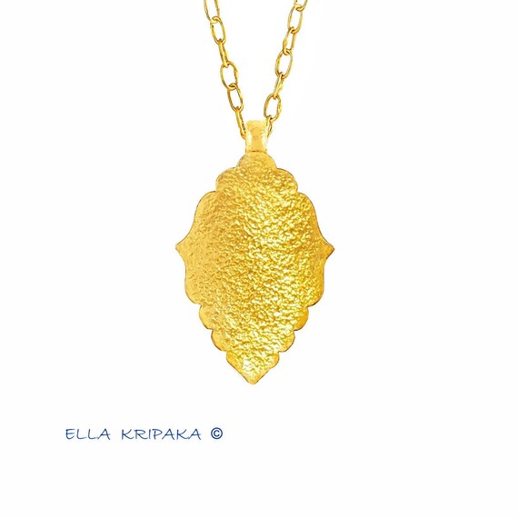Custom Solid 24k 9999 Gold 7g and 20g 40mm and 60mm Hammered Baroque Byzantine Empire Ornament Shiny Pendant Women Men Can Be 22k
