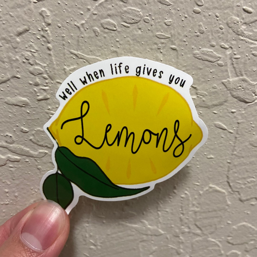 When Life Gives You Lemons Vines Vinyl Waterproof Sticker Etsy