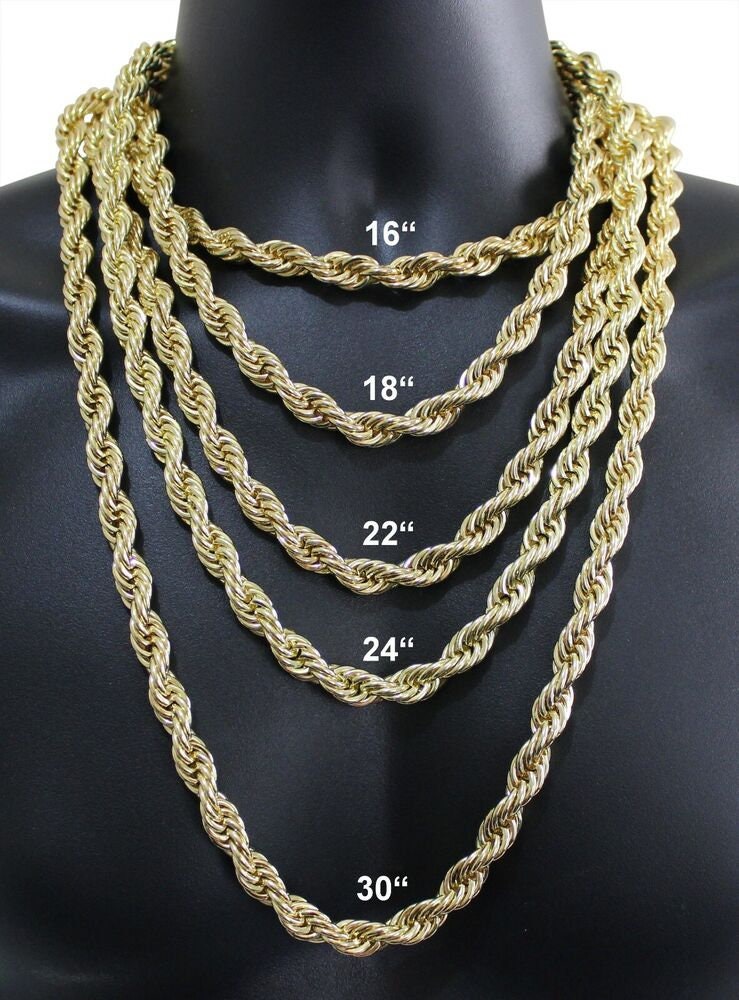 10mm Gold Rope Chain 