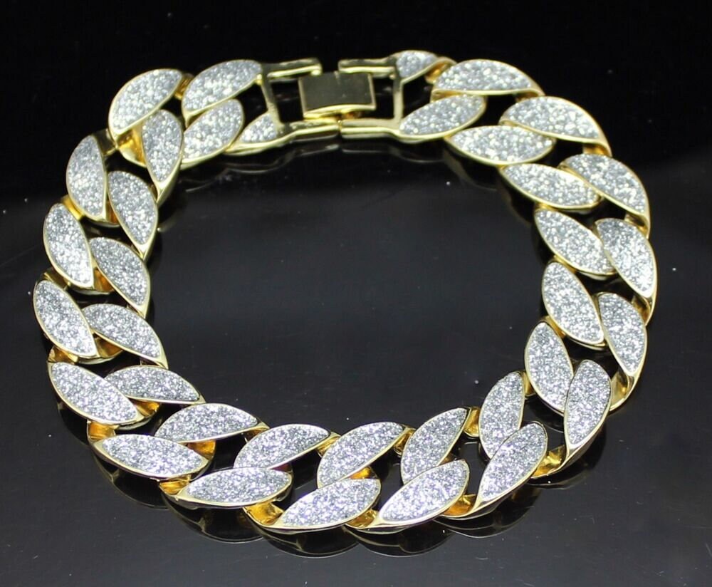 SRK Bracelet with sparkling rhinestones (White)