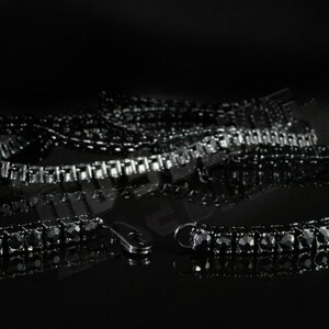 Tennis Necklace 14k Black Gold ICED OUT Bling Lab Diamond 1 image 4