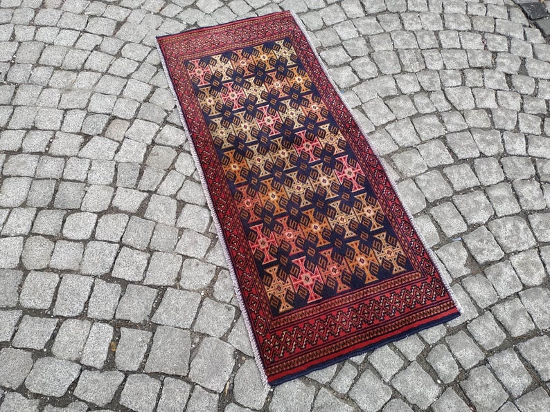 Small Persian Rug Fashionable Runner vintage 1.8x4.5 ft m rug Bath Max 58% OFF
