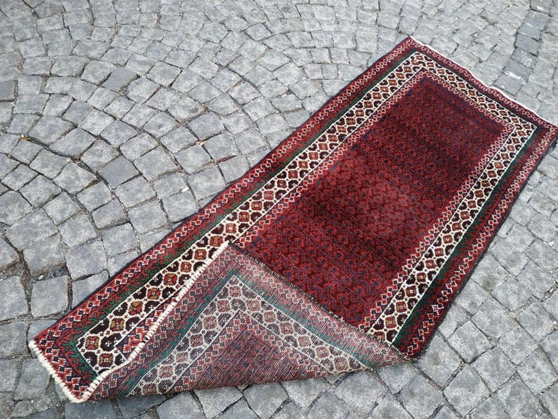 Red Runner Rug Kitchen Rug Runner 2.5x6.2 Ft Vintage Persian Etsy