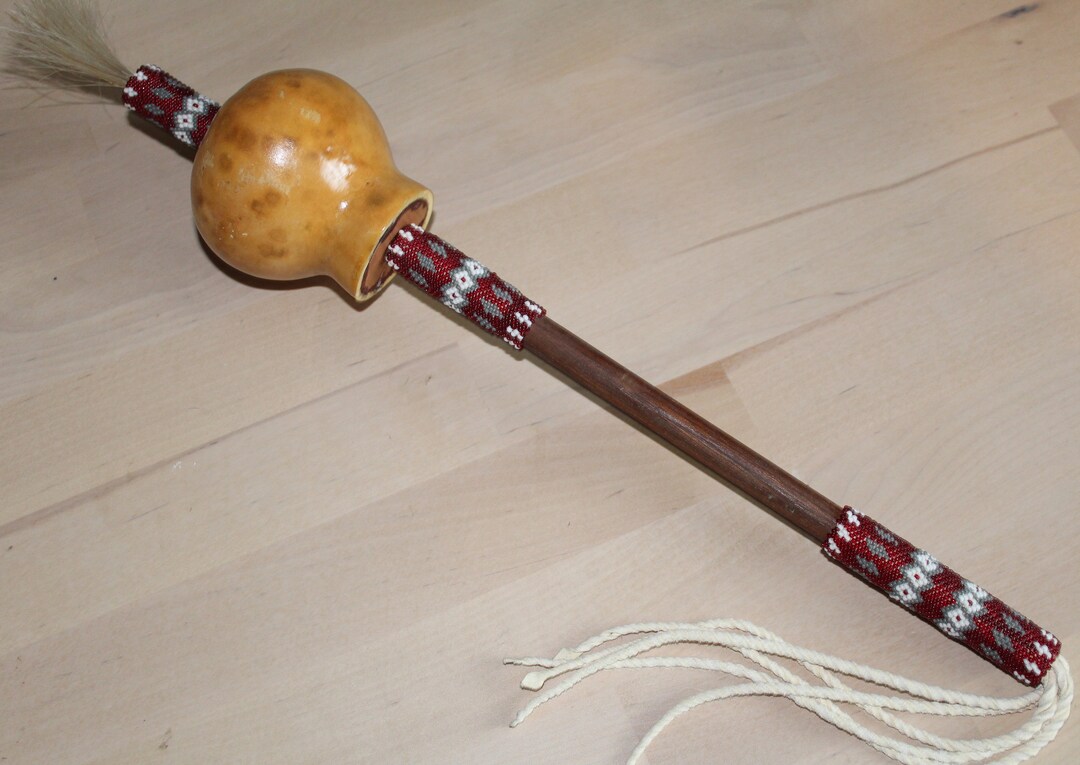 Beaded Gourd Rattle - Etsy