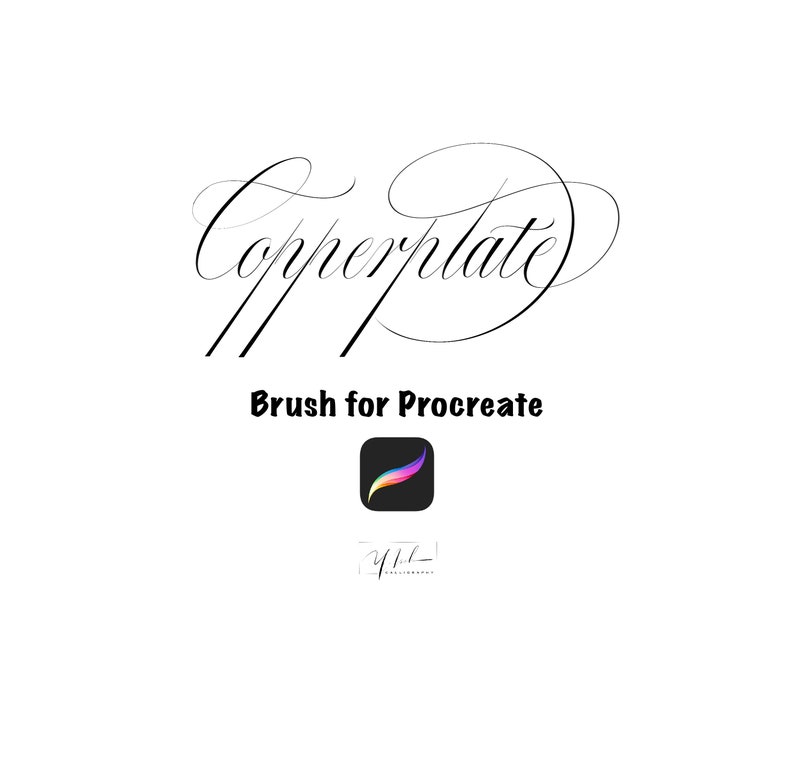 Copperplate Brush for Procreate - Etsy