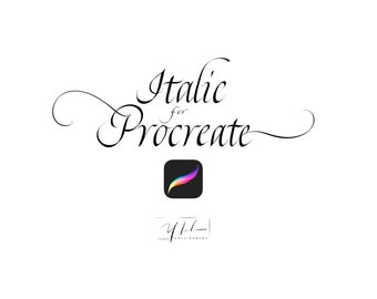 Italic Calligraphy Brushset for Procreate (7 Brushes)